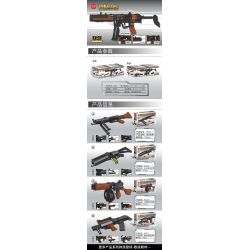 MINGDI K222 non  SÚNG BẮN TỈA ĐỒ CHƠI bộ đồ chơi xếp lắp ráp ghép mô hình Gun