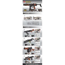 MINGDI K222 non  SÚNG BẮN TỈA ĐỒ CHƠI bộ đồ chơi xếp lắp ráp ghép mô hình Gun