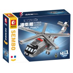 SEMBO 202024 202021 202022 202023 non  TÀU HẢI NAM LIÊN HỢP TẤN CÔNG ĐỔ BỘ TYPE 075 4 TỔ bộ đồ chơi xếp lắp ráp ghép mô hình Military Army PLA.NAVY HAINAN Quân Sự Bộ Đội 1022 khối