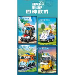 WOMA C0296 0296 non  ATV MẮT TO bộ đồ chơi xếp lắp ráp ghép mô hình 668 khối