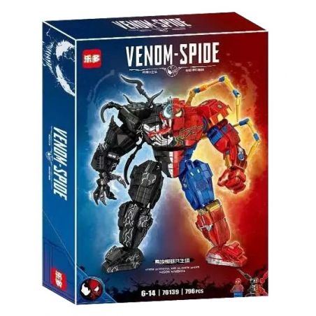 LEDUO K076139 076139 non  SYMBIOTE NHỆN ĐỘC bộ đồ chơi xếp lắp ráp ghép mô hình Spider-Man VENOM-SPIDER Người Nhện 816 khối
