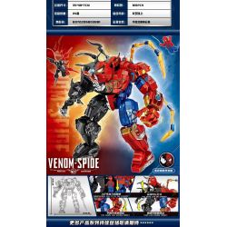 LEDUO K076139 076139 non  SYMBIOTE NHỆN ĐỘC bộ đồ chơi xếp lắp ráp ghép mô hình Spider-Man VENOM-SPIDER Người Nhện 816 khối