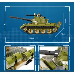 CAYI 22009 non  XE TĂNG CHIẾN ĐẤU CHỦ LỰC T62 TRONG THẾ II bộ đồ chơi xếp lắp ráp ghép mô hình Military Army T-62 MAIN BATTLE TANK Quân Sự Bộ Đội 427 khối