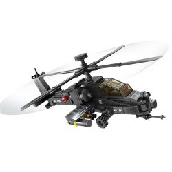 Kazi KY84134 84134 non  CHIẾN HẠM AH-64 APACHE bộ đồ chơi xếp lắp ráp ghép mô hình Military Army Quân Sự Bộ Đội 230 khối