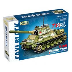 CAYI 22008 non  XE TĂNG T-34 TRONG THẾ CHIẾN II bộ đồ chơi xếp lắp ráp ghép mô hình Military Army T-34 MEDIUM TANK Quân Sự Bộ Đội 411 khối