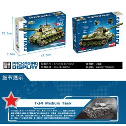 CAYI 22008 non  XE TĂNG T-34 TRONG THẾ CHIẾN II bộ đồ chơi xếp lắp ráp ghép mô hình Military Army T-34 MEDIUM TANK Quân Sự Bộ Đội 411 khối