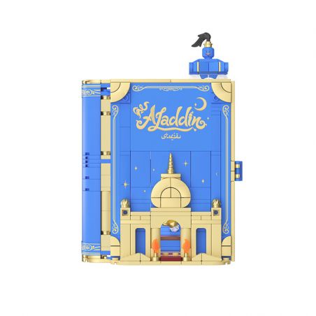 WEKKI 506182 non  CHUYẾN THAM QUAN ĐÊM TUYỆT VỜI ALADDIN bộ đồ chơi xếp lắp ráp ghép mô hình Disney Princess ALADDIN LAMP Công Chúa 602 khối