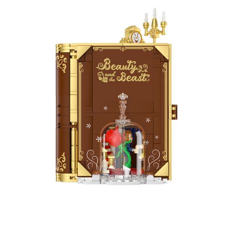 WEKKI 506181 non  ĐIỆU VALSE HOA HỒNG NGƯỜI ĐẸP VÀ QUÁI VẬT bộ đồ chơi xếp lắp ráp ghép mô hình Disney Princess BEAUTY AND THE BEAST Công Chúa 602 khối