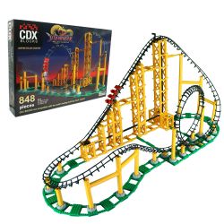 CDX 004 non  TÀU LƯỢN SAIWEI bộ đồ chơi xếp lắp ráp ghép mô hình SIDEWINDER ROLLER COASTER 848 khối