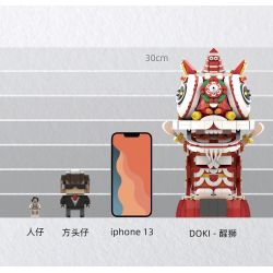 CHEESE JELLY BEANS 860966 non  MÔ HÌNH MŨ SƯ TỬ THỨC TỈNH DOKI bộ đồ chơi xếp lắp ráp ghép mô hình Collectable Minifigures Búp Bê Sưu Tầm 1400 khối