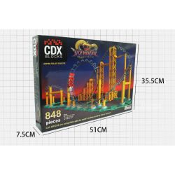 CDX 004 non  TÀU LƯỢN SAIWEI bộ đồ chơi xếp lắp ráp ghép mô hình SIDEWINDER ROLLER COASTER 848 khối