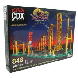 CDX 004 non  TÀU LƯỢN SAIWEI bộ đồ chơi xếp lắp ráp ghép mô hình SIDEWINDER ROLLER COASTER 848 khối