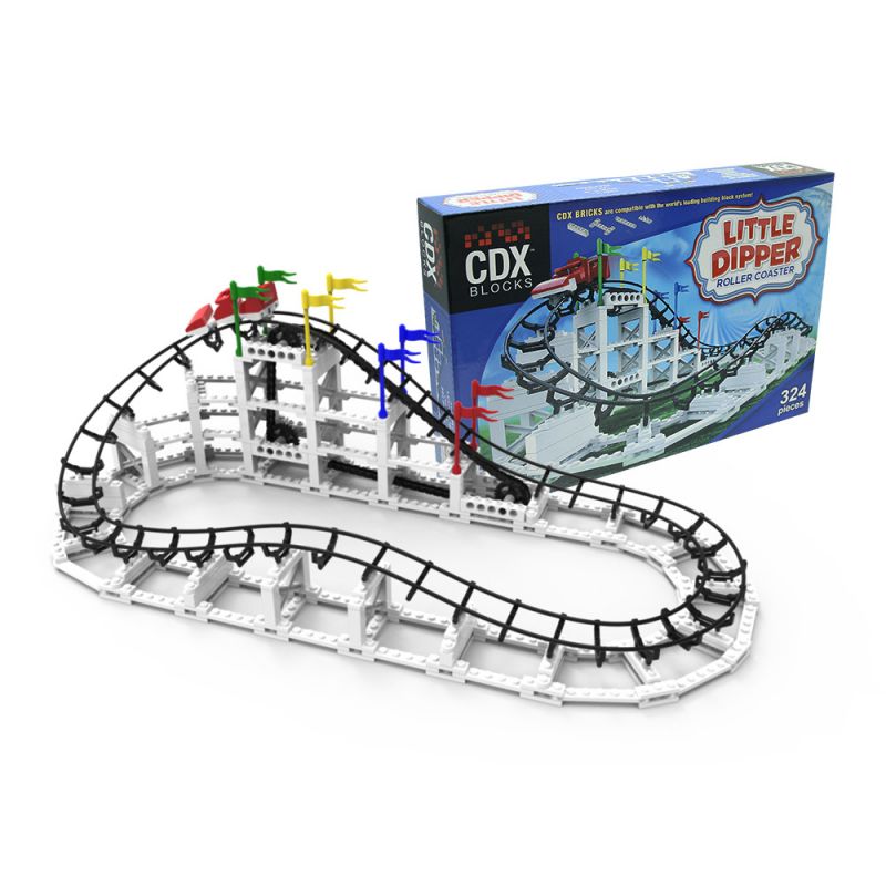 CDX 002 non  TÀU LƯỢN SIÊU TỐC BIG DIPPER SPEED bộ đồ chơi xếp lắp ráp ghép mô hình LITTLE DIPPER ROLLER COASTER 324 khối