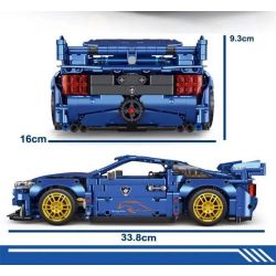 TA GAOLE T2040 2040 non  XE HƠI MUSTANG MỸ tỷ lệ 1:14 bộ đồ chơi xếp lắp ráp ghép mô hình  TECHNOLOGY SUPER RACING Kỹ Thuật Công Nghệ Cao Mô Hình Phương Tiện 1360 khối