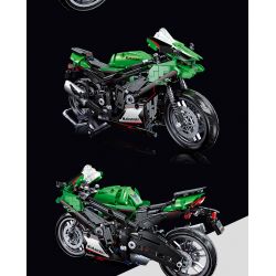 JIESTAR 91023 non  KAWASAKI NINJA ZX-10R tỷ lệ 1:14 bộ đồ chơi xếp lắp ráp ghép mô hình  Kỹ Thuật Công Nghệ Cao Mô Hình Phương Tiện 867 khối