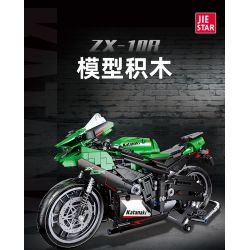 JIESTAR 91023 non  KAWASAKI NINJA ZX-10R tỷ lệ 1:14 bộ đồ chơi xếp lắp ráp ghép mô hình  Kỹ Thuật Công Nghệ Cao Mô Hình Phương Tiện 867 khối