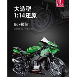 JIESTAR 91023 non  KAWASAKI NINJA ZX-10R tỷ lệ 1:14 bộ đồ chơi xếp lắp ráp ghép mô hình  Kỹ Thuật Công Nghệ Cao Mô Hình Phương Tiện 867 khối