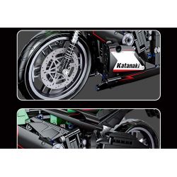 JIESTAR 91023 non  KAWASAKI NINJA ZX-10R tỷ lệ 1:14 bộ đồ chơi xếp lắp ráp ghép mô hình  Kỹ Thuật Công Nghệ Cao Mô Hình Phương Tiện 867 khối