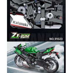 JIESTAR 91023 non  KAWASAKI NINJA ZX-10R tỷ lệ 1:14 bộ đồ chơi xếp lắp ráp ghép mô hình  Kỹ Thuật Công Nghệ Cao Mô Hình Phương Tiện 867 khối