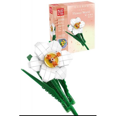 MouldKing 24008 Mould King 24008 non  HOA THUỶ TIÊN VÀNG bộ đồ chơi xếp lắp ráp ghép mô hình Flowers FLOWER WORLD NARCISSUS 122 khối