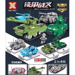 SX 7041 non  IRON ARMOR TANK LEGION 4 MẪU bộ đồ chơi xếp lắp ráp ghép mô hình Military Army TANK FORCE Quân Sự Bộ Đội