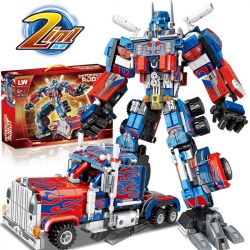 LW 7043 non  ROBOT PHÁ HỦY OPTIMUS PRIME bộ đồ chơi xếp lắp ráp ghép mô hình Transformers DEFORMATION ROBOT Robot Đại Chiến Người Máy Biến Hình 553 khối