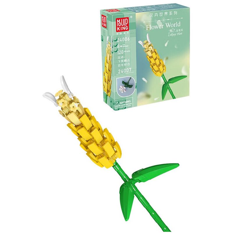 MouldKing 24006 Mould King 24006 non  NỤ VÀNG bộ đồ chơi xếp lắp ráp ghép mô hình Flowers FLOWER WORLD LOLLIPOP PLANT Hoa 120 khối