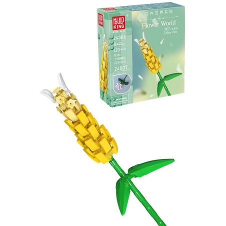 MouldKing 24006 Mould King 24006 non  NỤ VÀNG bộ đồ chơi xếp lắp ráp ghép mô hình Flowers FLOWER WORLD LOLLIPOP PLANT Hoa 120 khối
