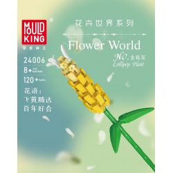MouldKing 24006 Mould King 24006 non  NỤ VÀNG bộ đồ chơi xếp lắp ráp ghép mô hình Flowers FLOWER WORLD LOLLIPOP PLANT Hoa 120 khối