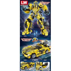 LW 7042 non  ROBOT PHÁ HỦY BUMBLEBEE bộ đồ chơi xếp lắp ráp ghép mô hình Transformers DEFORMATION ROBOT Robot Đại Chiến Người Máy Biến Hình 528 khối