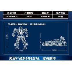 LW 7042 non  ROBOT PHÁ HỦY BUMBLEBEE bộ đồ chơi xếp lắp ráp ghép mô hình Transformers DEFORMATION ROBOT Robot Đại Chiến Người Máy Biến Hình 528 khối