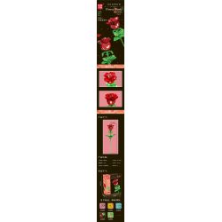 MouldKing 24005 Mould King 24005 non  HOA HỒNG bộ đồ chơi xếp lắp ráp ghép mô hình Flowers FLOWER WORLD ROSE 131 khối