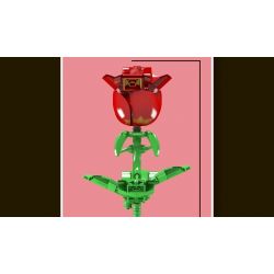 MouldKing 24005 Mould King 24005 non  HOA HỒNG bộ đồ chơi xếp lắp ráp ghép mô hình Flowers FLOWER WORLD ROSE 131 khối