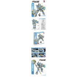 DOUBLE HEIGHT 50502 non  DÒNG KHỦNG LONG MECHA CÓ VŨ TRANG TYRANNOSAURUS BỌC THÉP bộ đồ chơi xếp lắp ráp ghép mô hình 778 khối