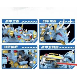 DOUBLE HEIGHT 50502 non  DÒNG KHỦNG LONG MECHA CÓ VŨ TRANG TYRANNOSAURUS BỌC THÉP bộ đồ chơi xếp lắp ráp ghép mô hình 778 khối