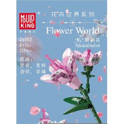 MouldKing 24002 Mould King 24002 non  HOA CHIM ÁC LÀ bộ đồ chơi xếp lắp ráp ghép mô hình Flowers FLOWER WORLD RHODODENDRON 132 khối