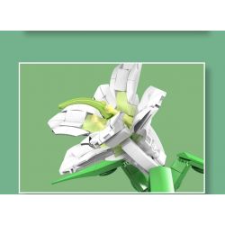 MouldKing 24001 Mould King 24001 non  HOA LOA KÈN bộ đồ chơi xếp lắp ráp ghép mô hình Flowers FLOWER WORLD LILY 178 khối