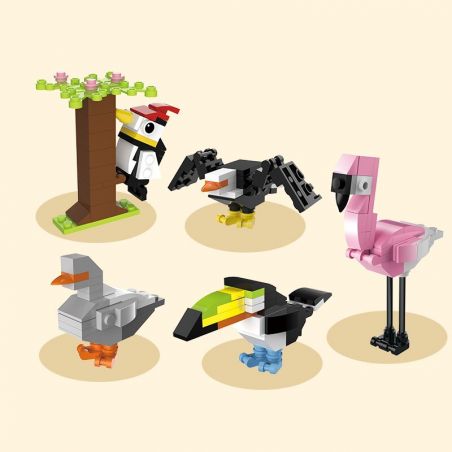 TUDAO TD-DWKPFQ1H DWKPFQ1H TDDWKPFQ1H non  KHOA HỌC ĐỘNG VẬT VÀ CHIM bộ đồ chơi xếp lắp ráp ghép mô hình Creator Sáng Tạo