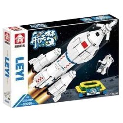 LE YI 89009 non  TÊN LỬA TRƯỜNG CHINH 2 bộ đồ chơi xếp lắp ráp ghép mô hình 346 khối