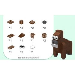 TUDAO TD-PS-001 PS-001 -001 TDPS-001 non  KHOA HỌC ĐỘNG VẬT RỪNG NHIỆT ĐỚI bộ đồ chơi xếp lắp ráp ghép mô hình Creator Sáng Tạo