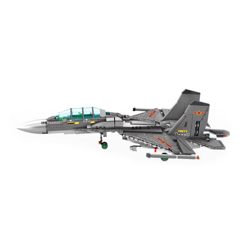 SEMBO 202189 non  MÁY BAY TÁC CHIẾN ĐIỆN TỬ MỚI J-16D bộ đồ chơi xếp lắp ráp ghép mô hình Military Army J-16D NEW ELECTRONIC WARFARE Quân Sự Bộ Đội 889 khối