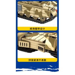 SEMBO 207004 non  XE TĂNG T90S bộ đồ chơi xếp lắp ráp ghép mô hình Military Army SURVIVAL WARFARE T90S TANK Quân Sự Bộ Đội 710 khối