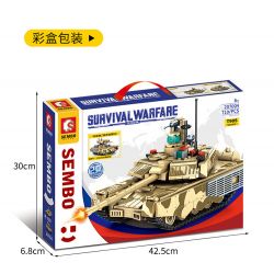 SEMBO 207004 non  XE TĂNG T90S bộ đồ chơi xếp lắp ráp ghép mô hình Military Army SURVIVAL WARFARE T90S TANK Quân Sự Bộ Đội 710 khối