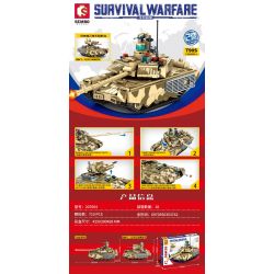 SEMBO 207004 non  XE TĂNG T90S bộ đồ chơi xếp lắp ráp ghép mô hình Military Army SURVIVAL WARFARE T90S TANK Quân Sự Bộ Đội 710 khối
