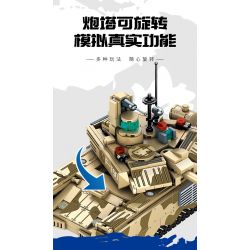 SEMBO 207004 non  XE TĂNG T90S bộ đồ chơi xếp lắp ráp ghép mô hình Military Army SURVIVAL WARFARE T90S TANK Quân Sự Bộ Đội 710 khối