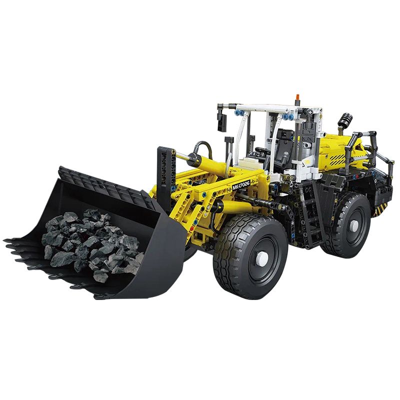 MouldKing 17026 Mould King 17026 non  MÁY XÚC LẬT THỦY TĨNH LIEBHERR L550 KHÍ NÉN bộ đồ chơi xếp lắp ráp ghép mô hình  PNEUMATIC LOADER L550 Kỹ Thuật Công Nghệ Cao Mô Hình Phương Tiện 1803 khối