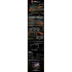 MouldKing 14022 Mould King 14022 non  SÚNG TIỂU LIÊN THOMPSON bộ đồ chơi xếp lắp ráp ghép mô hình  TOMPSON SUBMACHINEGUN Kỹ Thuật Công Nghệ Cao Mô Hình Phương Tiện 1208 khối