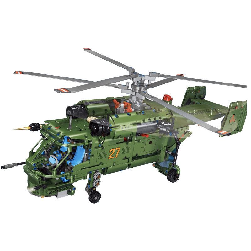 TA GAOLE T4013 4013 non  THẺ 27 - MÁY BAY TRỰC THĂNG bộ đồ chơi xếp lắp ráp ghép mô hình  KA-27 HELICOPTER Kỹ Thuật Công Nghệ Cao Mô Hình Phương Tiện 1800 khối