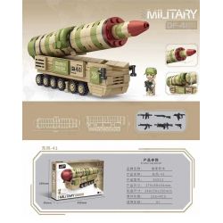 Decool 61013 Jisi 61013 non  TÊN LỬA ĐẠN ĐẠO CHIẾN LƯỢC LIÊN LỤC ĐỊA DONGFENG-41 bộ đồ chơi xếp lắp ráp ghép mô hình Military Army MILITARY DF-41 BALLISTIC MISSILE Quân Sự Bộ Đội 238 khối