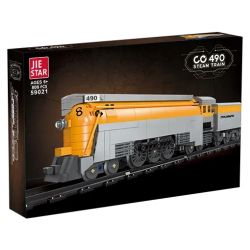 JIESTAR 59021 non  CHESAPEAKE VÀ OHIO RAILROAD ĐẦU MÁY HƠI NƯỚC HUDSON SỐ 490 bộ đồ chơi xếp lắp ráp ghép mô hình Creator Expert CO 490 STEAM TRAIN Chuyên Gia Sáng Tạo 808 khối